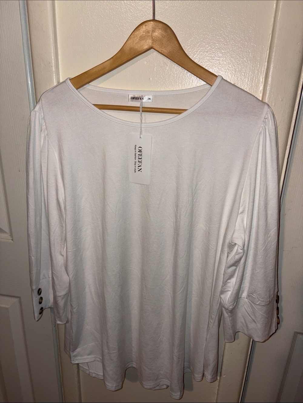 Off-White Relaxed Women's White Button-Cuff Blouse